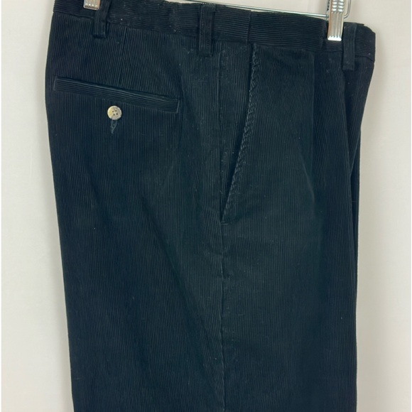 Haggar Men’s Black Corduroy Flat Front Pants Expandable waist W40” x 30”… - Picture 4 of 7